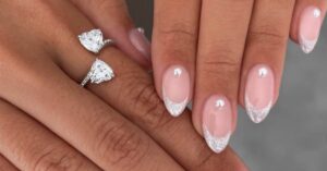 pearl wedding nails