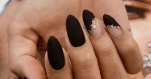 black wedding nails