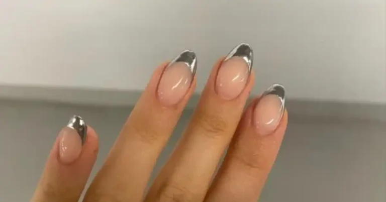 Silver Wedding Nails